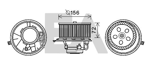Motor eléctrico, ventilador habitáculo