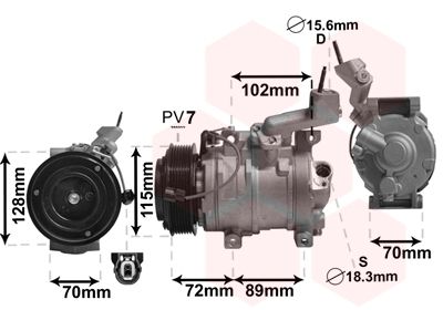 VAN WEZEL kompresszor, klíma 2500K270