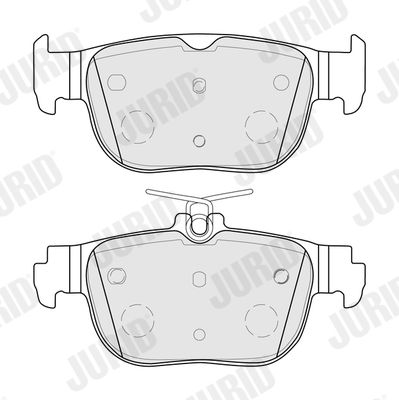 Комплект гальмівних накладок, дискове гальмо, Jurid 574092J