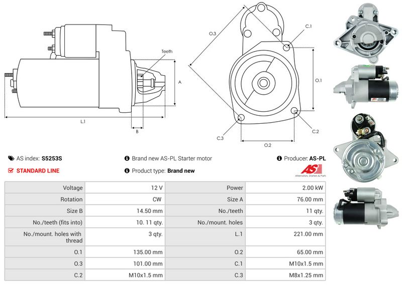 AS-PL S5253S Starter