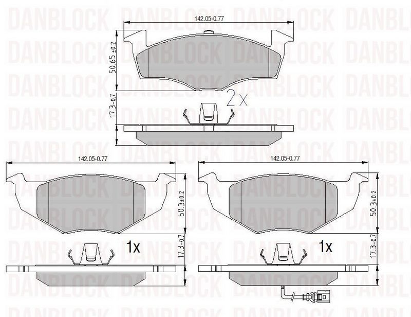 DANBLOCK Remblokkenset, schijfrem