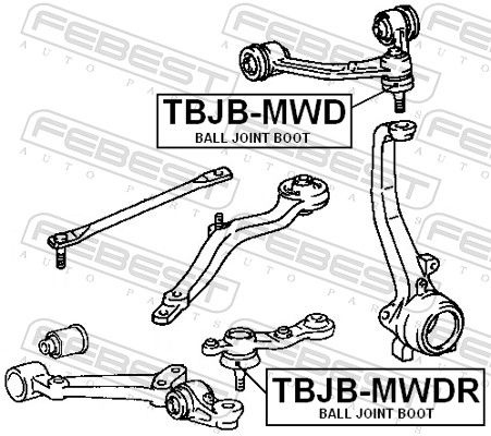FEBEST TBJB-MWD Repair kit, supporting/ball joint