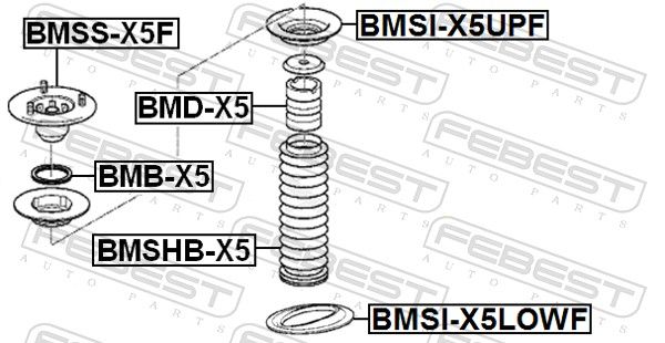 FEBEST BMSI-X5UPF Spring Seat