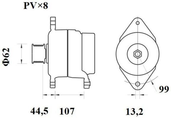 Product Image - Dynamo / alternator - MG898 - MAHLE