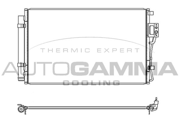 Autogamma 107368 - Condenser, air conditioning