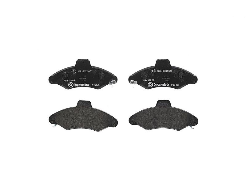 Piduriklotsi komplekt, ketaspidur, BREMBO P 24 045