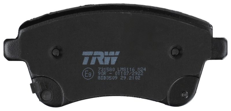 TRW GDB3509 Brake Pad Set, disc brake