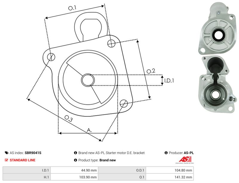 AS-PL SBR9041S Starter Lid, carburettor