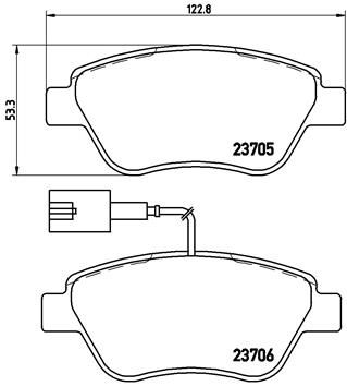 BREMBO fékbetétkészlet, tárcsafék P 23 085