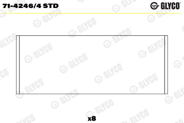 Вкладиші шатунні PSA/FORD STD 1,6HDi 16V/1.6 TDCi 16V 04-БЕЗ ЗАМКУ (вир-во GLYCO)
