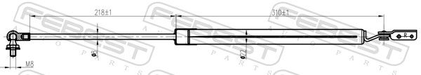 FEBEST 08117-002RH Gas Spring, boot/cargo area