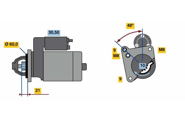BOSCH 0 986 021 970 Starter