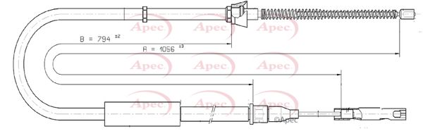 APEC Cable Pull, parking brake CAB1571