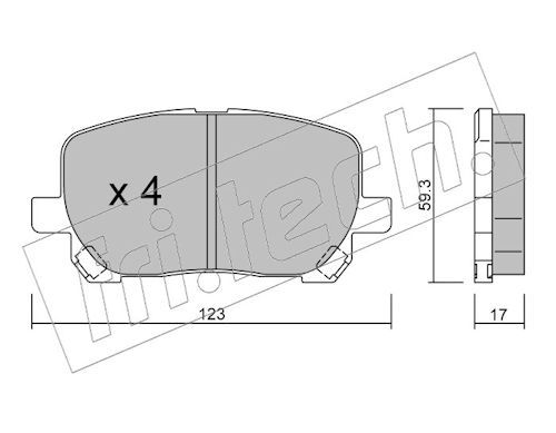 fri.tech. 442.0 Brake Pad Set, disc brake