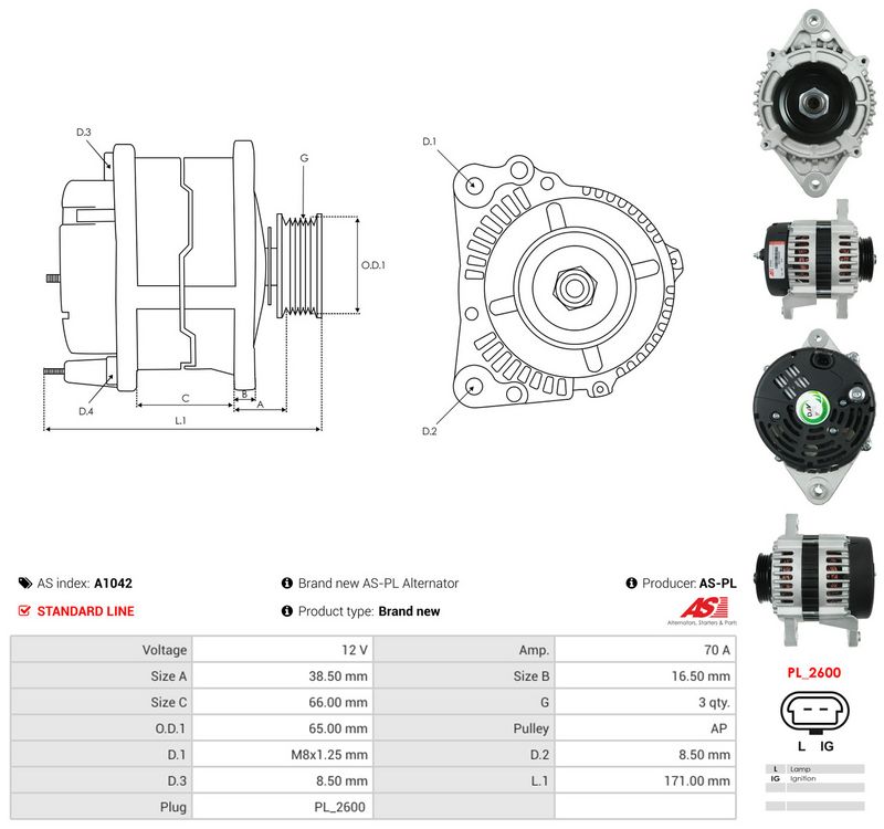 Generaator, AS-PL A1042