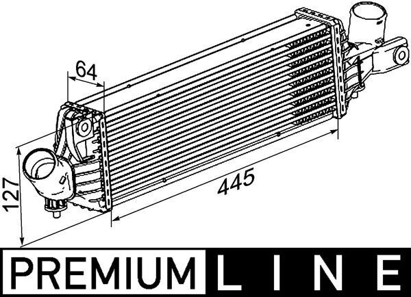 Product Image - Intercooler, inlaatluchtkoeler - CI355000P - MAHLE