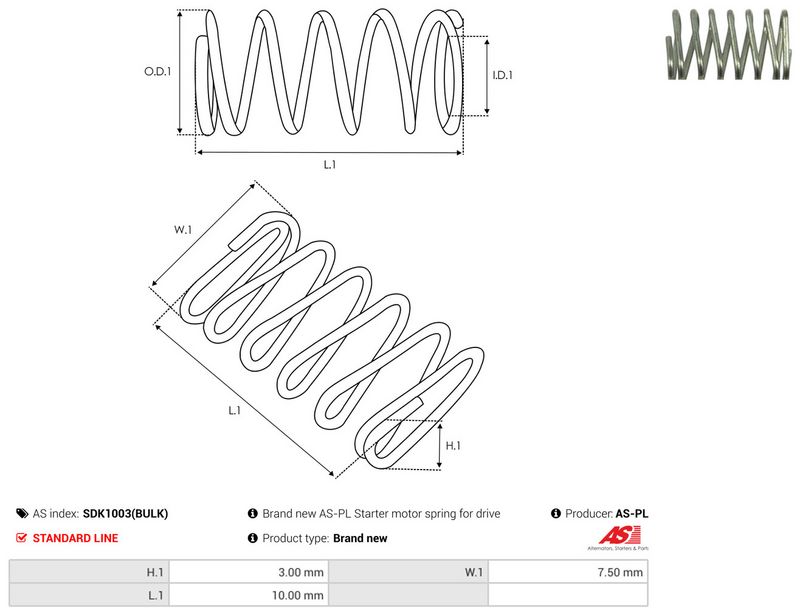 AS-PL SDK1003(BULK) Repair Kit, starter