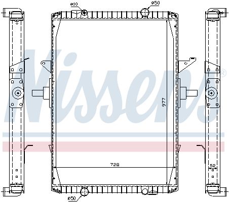 Радіатор, система охолодження двигуна, Nissens 63775A
