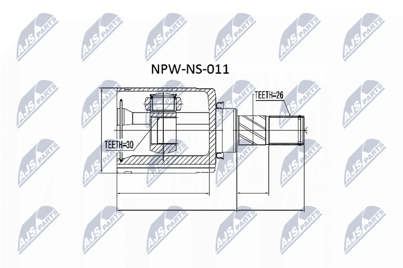 NTY csuklókészlet, hajtótengely NPW-NS-011