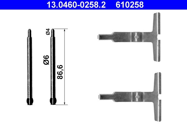 ATE Accessoireset, schijfremblok 13.0460-0258.2