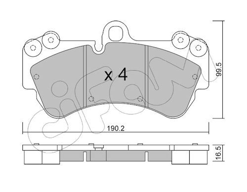 Set placute frana,frana disc 822-653-0 CIFAM