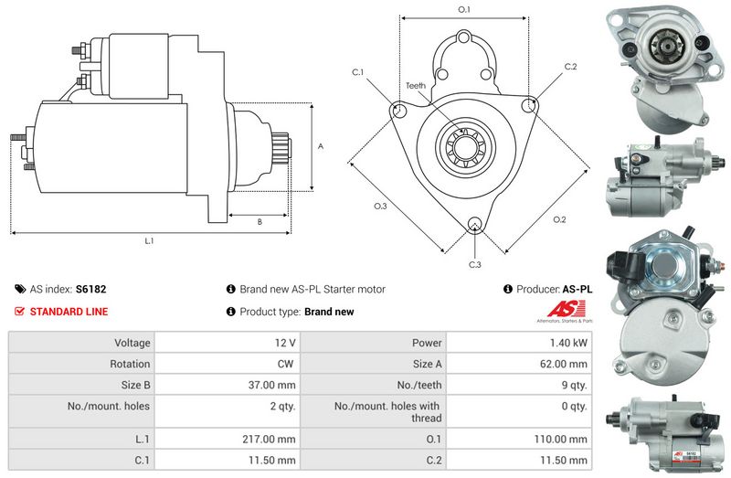 AS-PL S6182 Starter