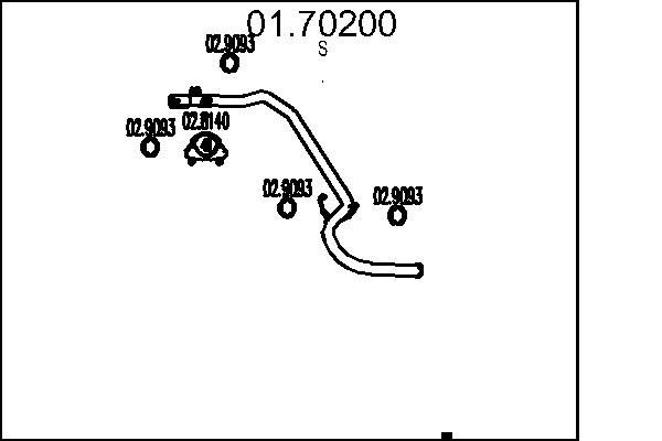 MTS kipufogócső 01.70200