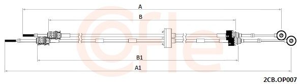 COFLE 2CB.OP007 Cable Pull, manual transmission