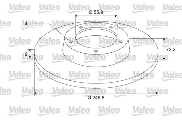 VALEO féktárcsa 675412