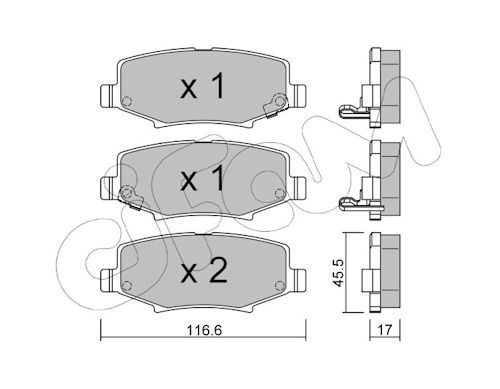 Set placute frana,frana disc 822-863-1 CIFAM