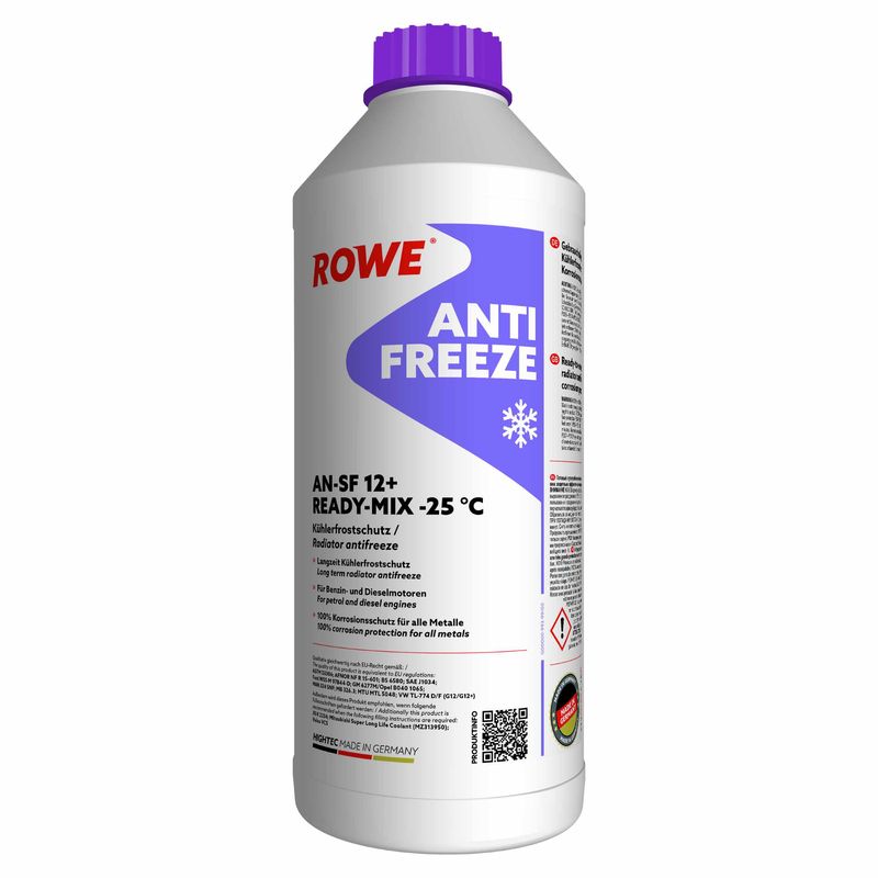 ROWE 21048-0015-99 Антифриз (фіолетовий) G12+ (1.5L) AN-SF 12+ READY-MIX -25°C