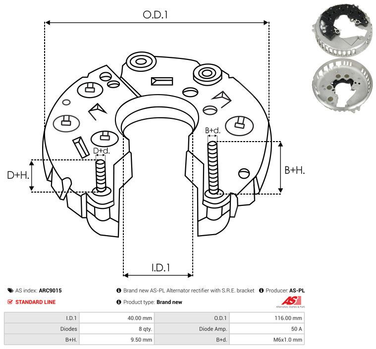 Kaitsekate, generaator, AS-PL ARC9015