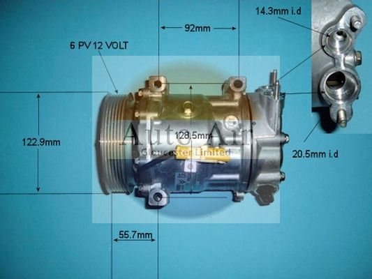 Auto Air Gloucester 14-1309 Compressor, air conditioning