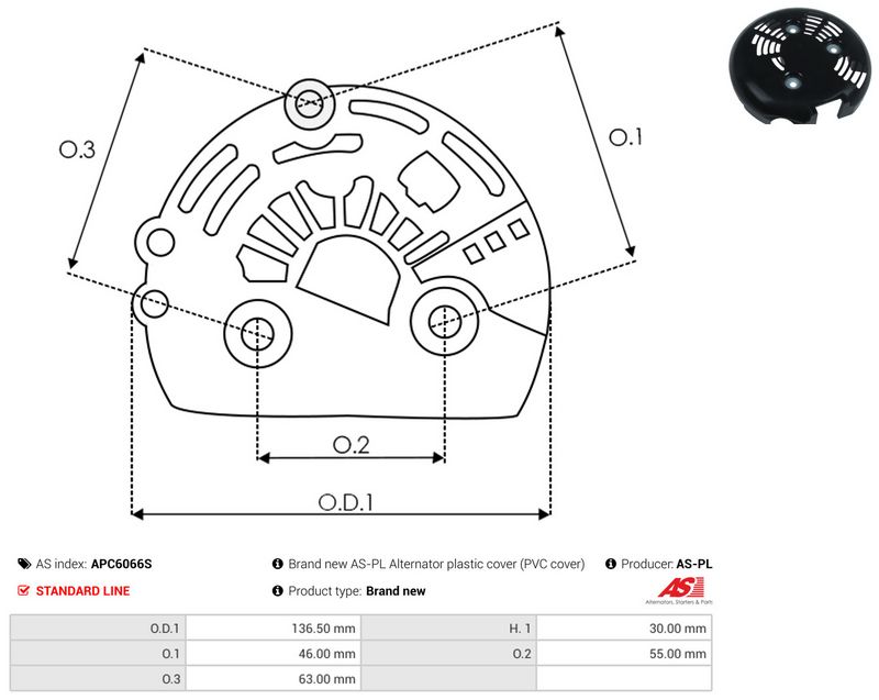 Kaitsekate, generaator, AS-PL APC6066S