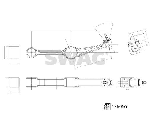 SWAG 33 10 3282 Control/Trailing Arm, wheel suspension