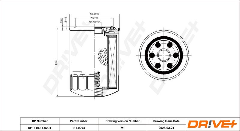 Filtru ulei DP1110.11.0294 Dr!ve+