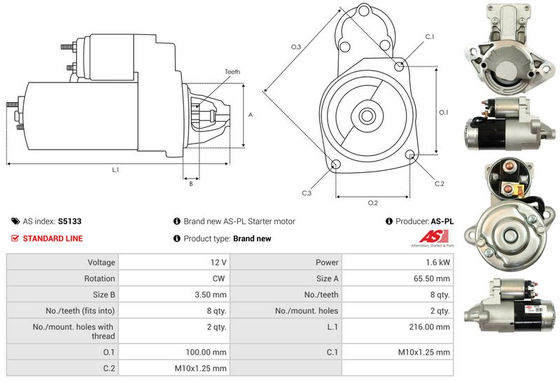AS-PL S5133 Starteris