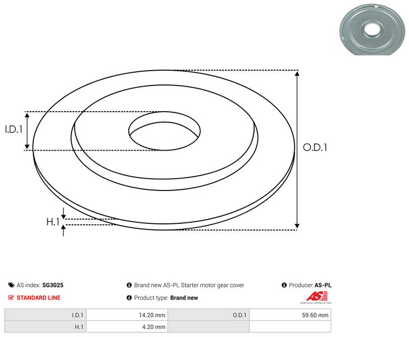 AS-PL SG3025 Repair Kit, starter