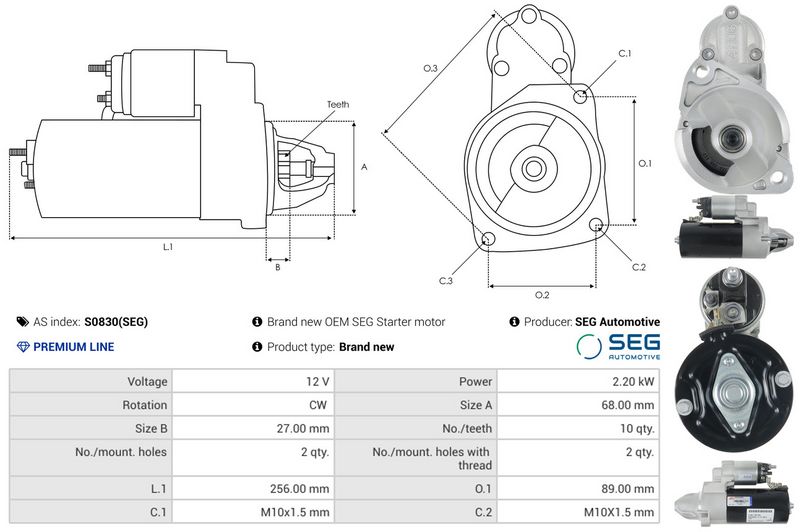AS-PL S0830(SEG) Starter