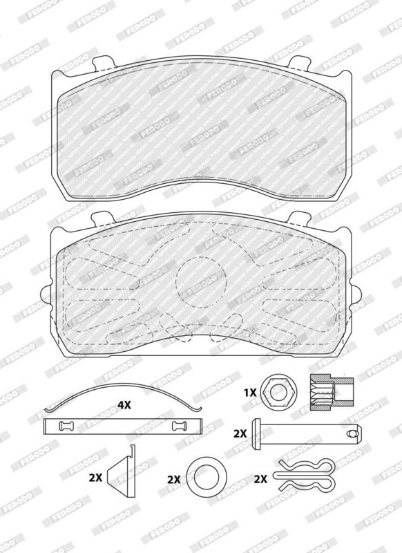 Set placute frana,frana disc FCV1277BFE FERODO