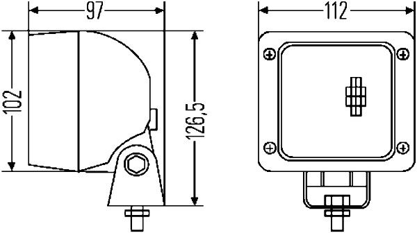 Прожектор робочого освітлення, Hella 1GA007506-081