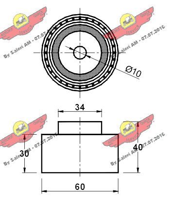 AUTOKIT 03.469 Deflection Pulley/Guide Pulley, timing belt