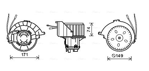 AVA QUALITY COOLING Utastér-ventilátor OL8628