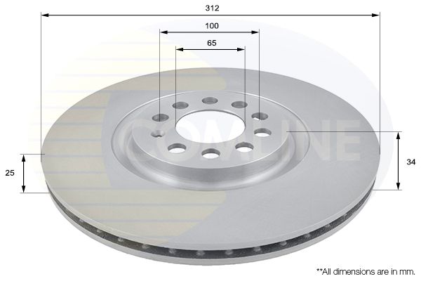 Гальмівний диск, Comline ADC1438V