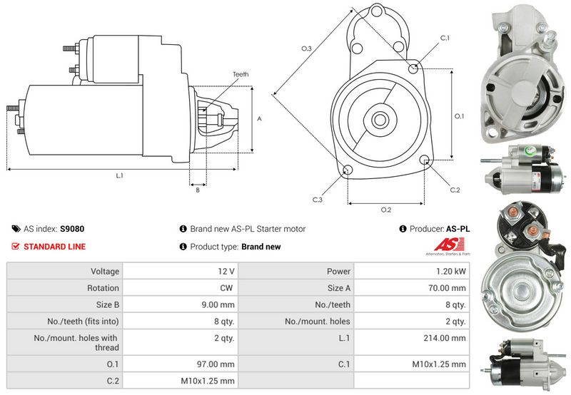 AS-PL S9080 Starter