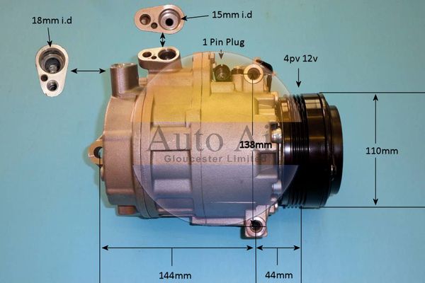 Auto Air Gloucester 14-6469P Compressor, air conditioning