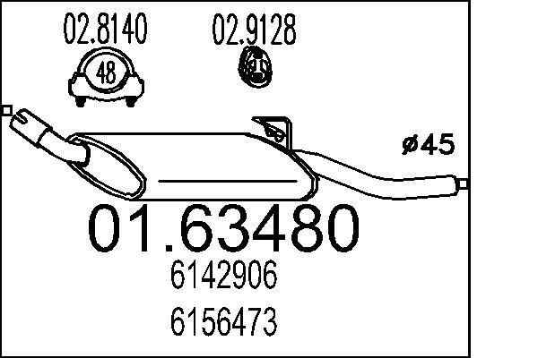 MTS hátsó hangtompító 01.63480