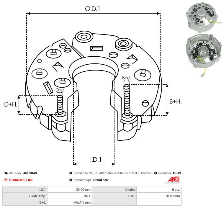Kaitsekate, generaator, AS-PL ARC9049