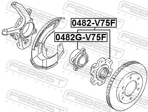 FEBEST 0482G-V75F Wheel Hub