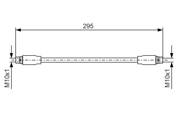 BOSCH шланг гальмівний передній AUDI A4/6 -01 Volkswagen Passat 96-05 SKODA 295mm